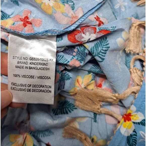 Kinderkind Little Girls Sleeveless Hibiscus Dress Size 7 - Picture 9 of 10